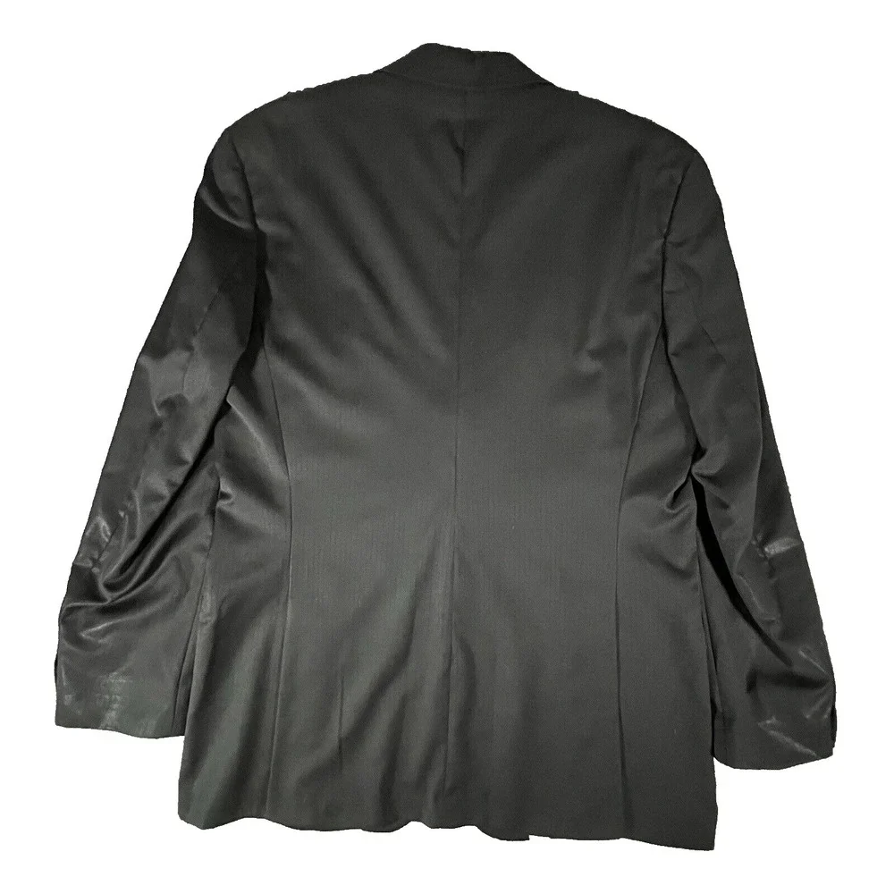 Hugo‎ Boss Scorsese Movie Suit Mens 42L Black 3-Button Wool Blend Made in USA
